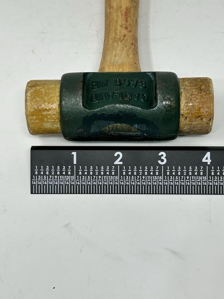 NOS - Garland No. 1 Rawhide Solid Head Hammer - Mallet 1-1/4” Face 🇺🇸