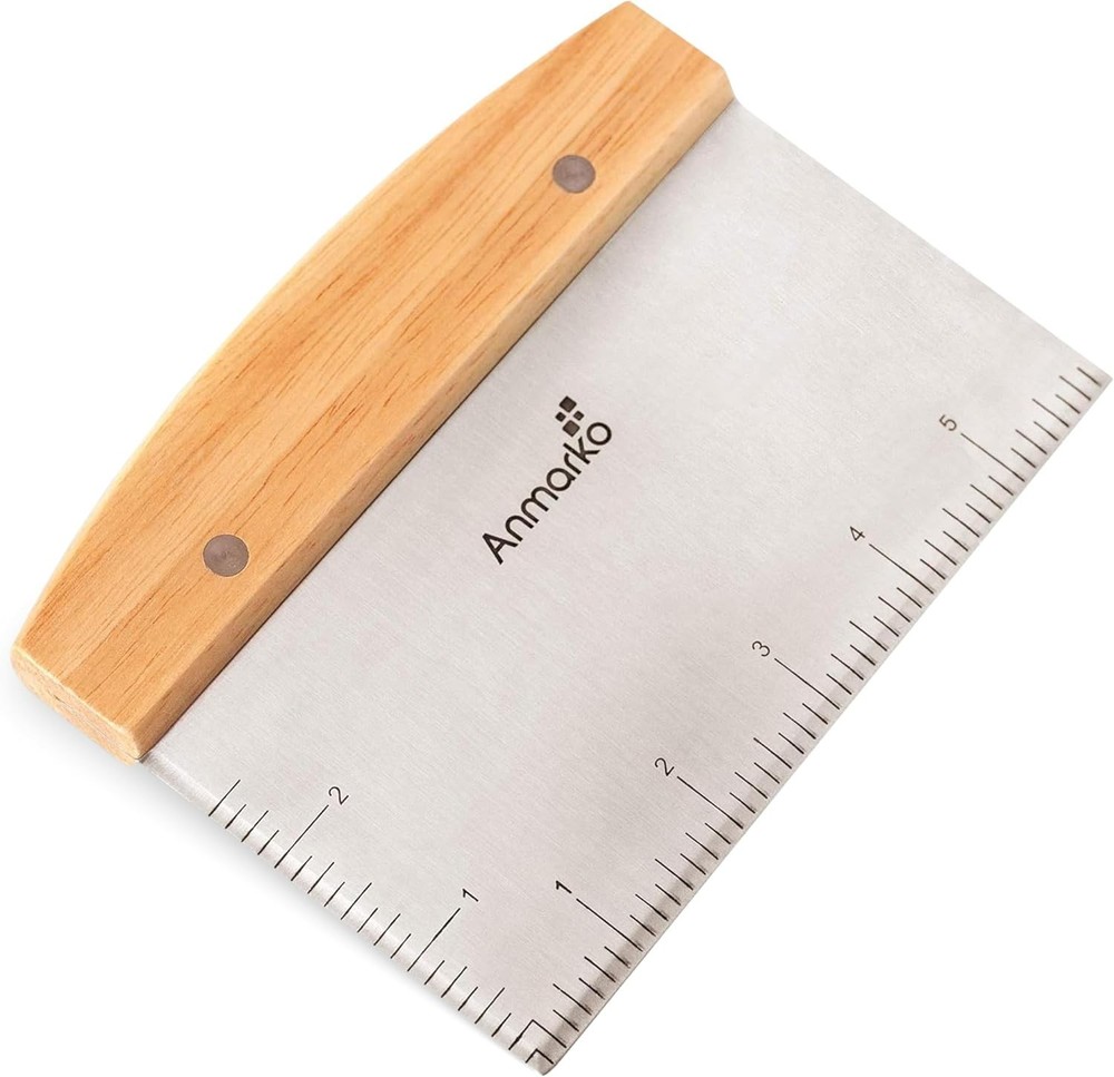 Heavy-Duty Bench Scraper - Triangular Stainless Steel Tool for Precise Cooking