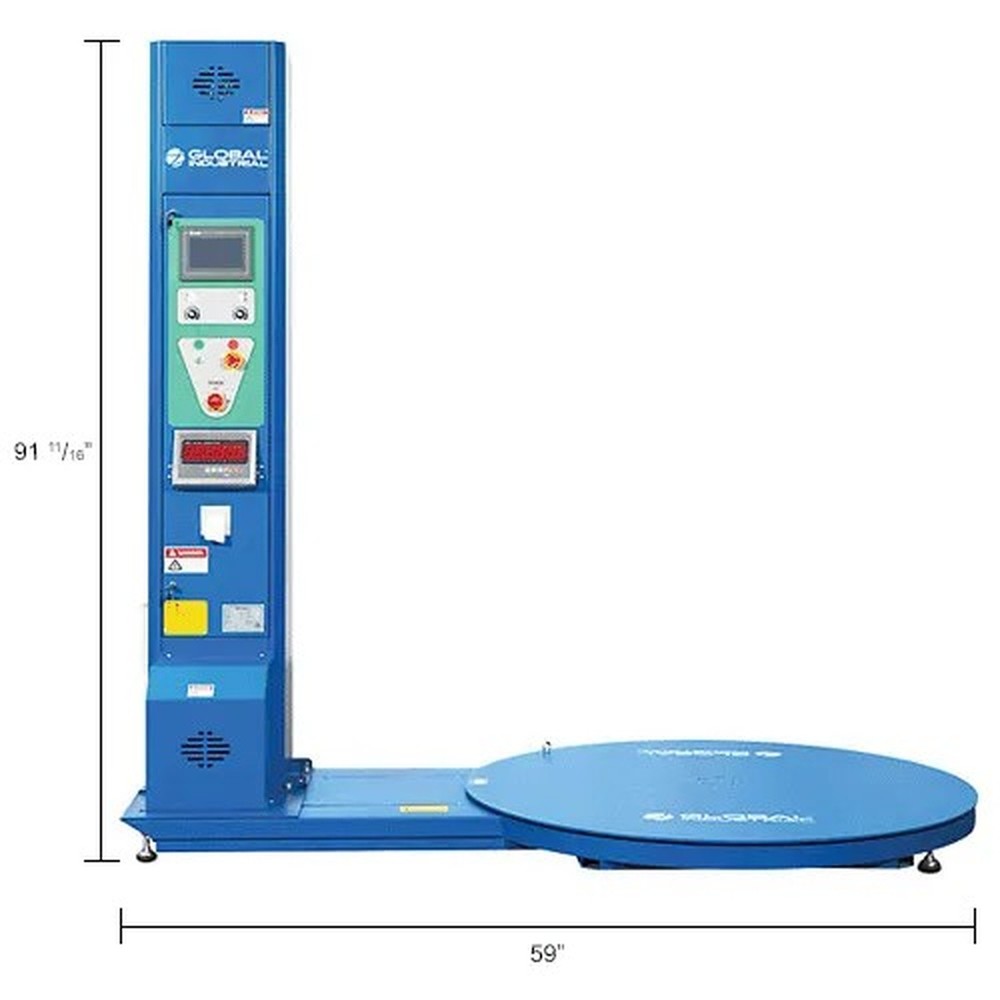 Global Industrial? Semi-Automatic Stretch Wrap Machine with NTEP Component Scale
