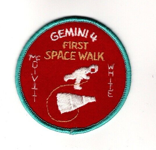 Gemini 4, First Space Walk, McDivitt White, Vintage 3" Diameter Patch