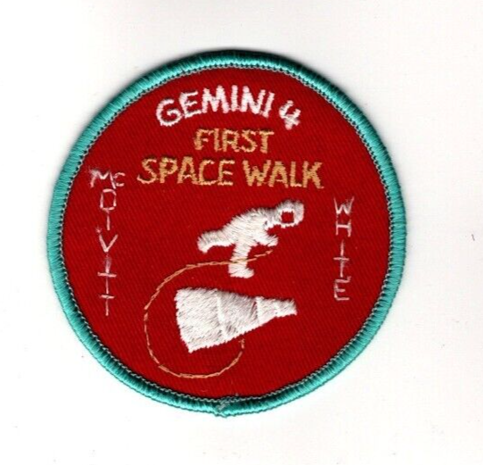 Gemini 4, First Space Walk, McDivitt White, Vintage 3" Diameter Patch
