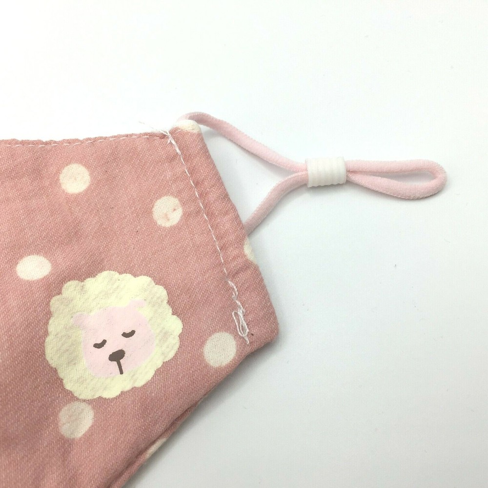 Comfy Stylish Washable Reuseable Kid Face Mask w/ Adjustable Ear Loop Sheep