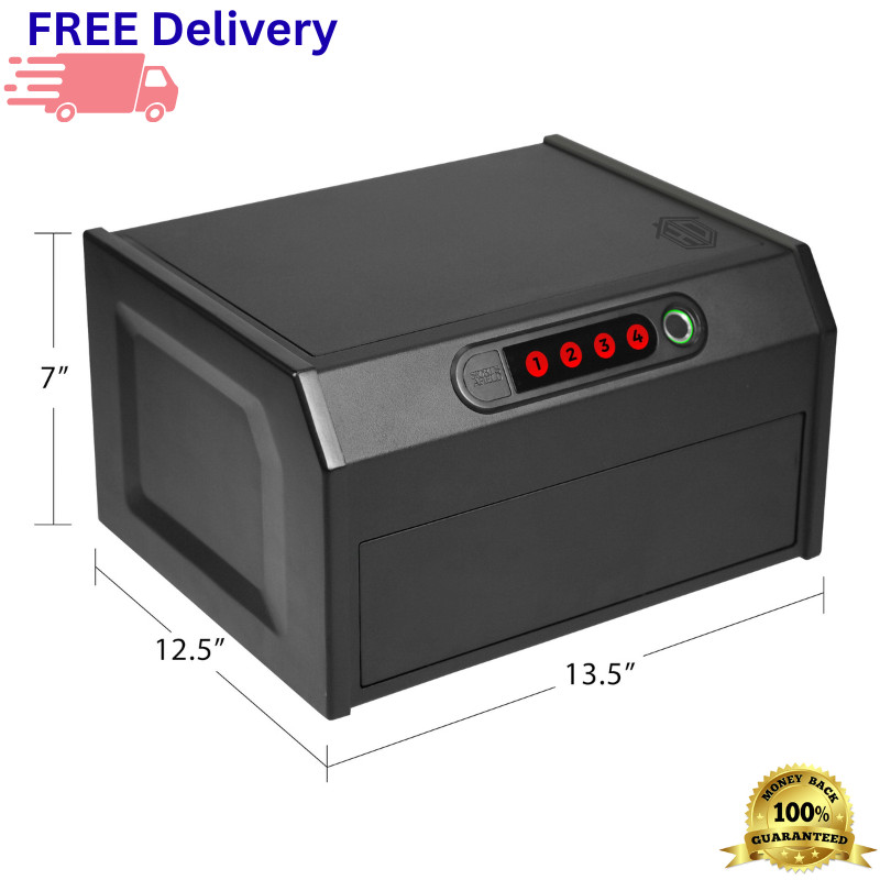 Biometric Quick Access Security Vault Dual Compartment Home Safe Electronic Lock