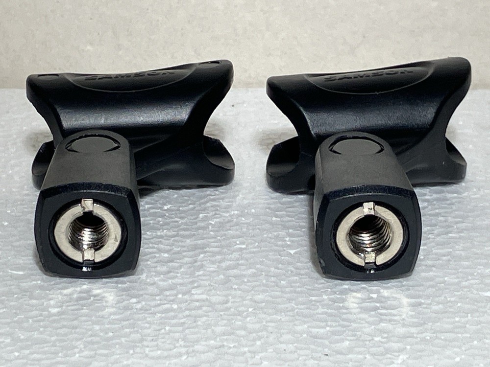 Samson Microphone Clips (2 Pack) Model MC1 Heavy Duty - Black Screw Base