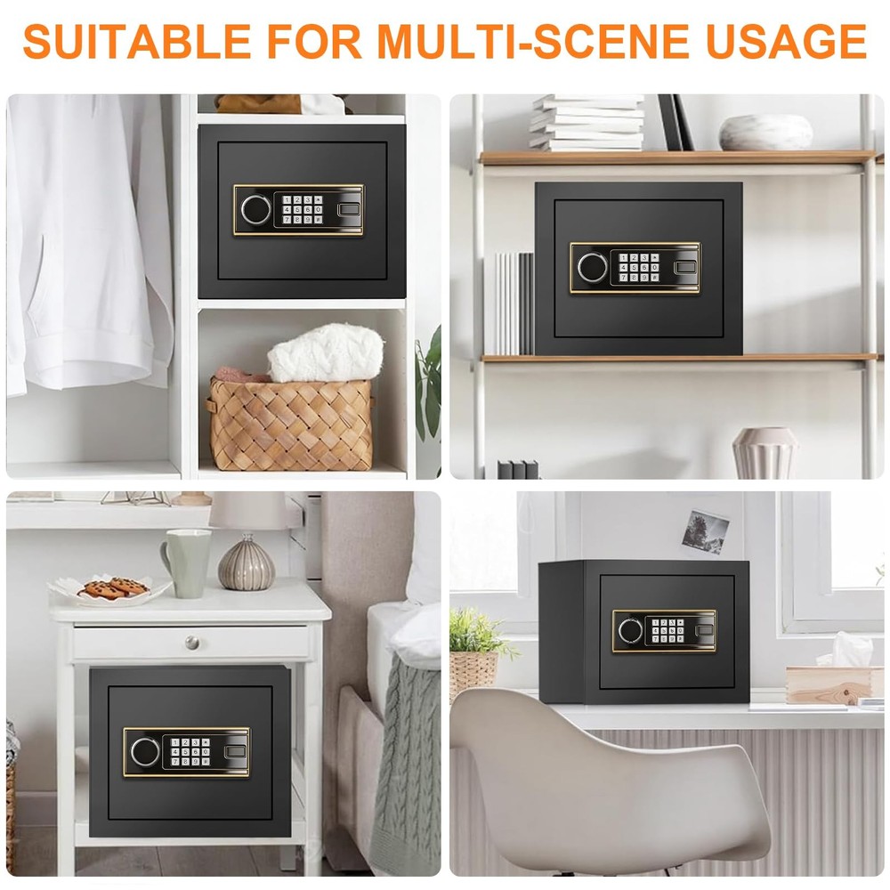 1.4 Cuft Small Fire Safe Box for Home, Security Safe Box Fireproof Waterproof...