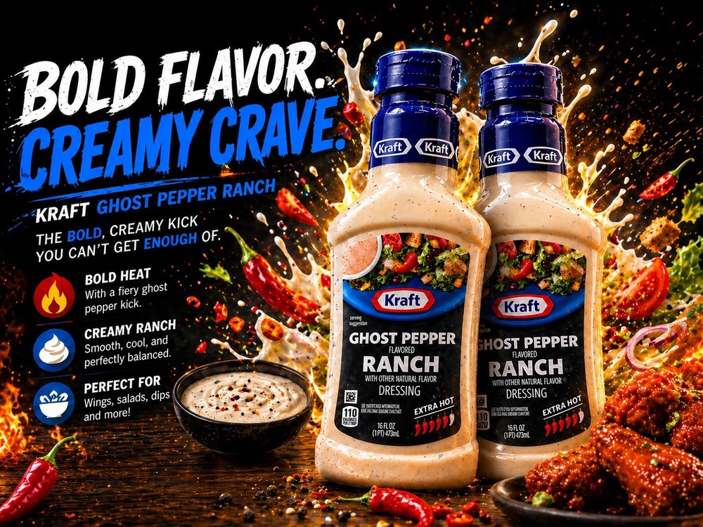 Kraft Ghost Pepper Ranch Dressing 16oz (2 Pack) Extra Hot Spicy Sauce