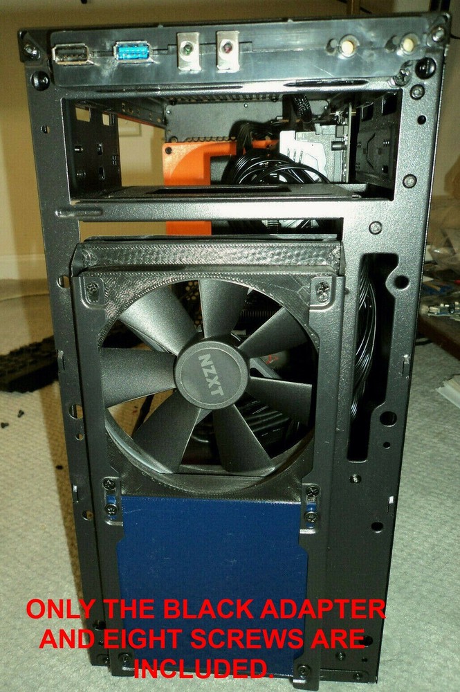 140mm to 120mm CENTERED OFFSET FAN Adapter Converter change PC Modding Custom