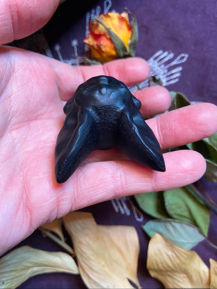 Black Obsidian Bat, Natural Crystal, Metaphysical