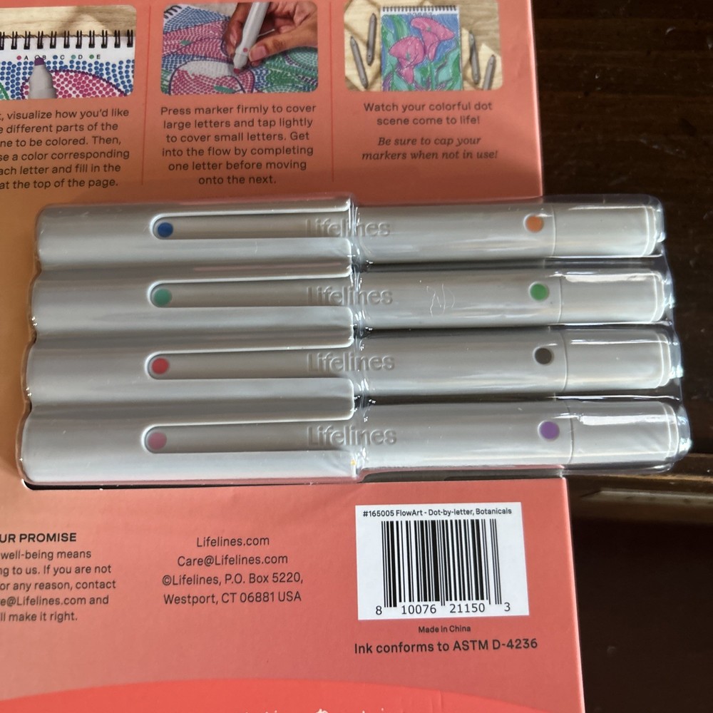 Lifelines FlowArt Dot By Dot Botanicals Meditative Dotting Activity