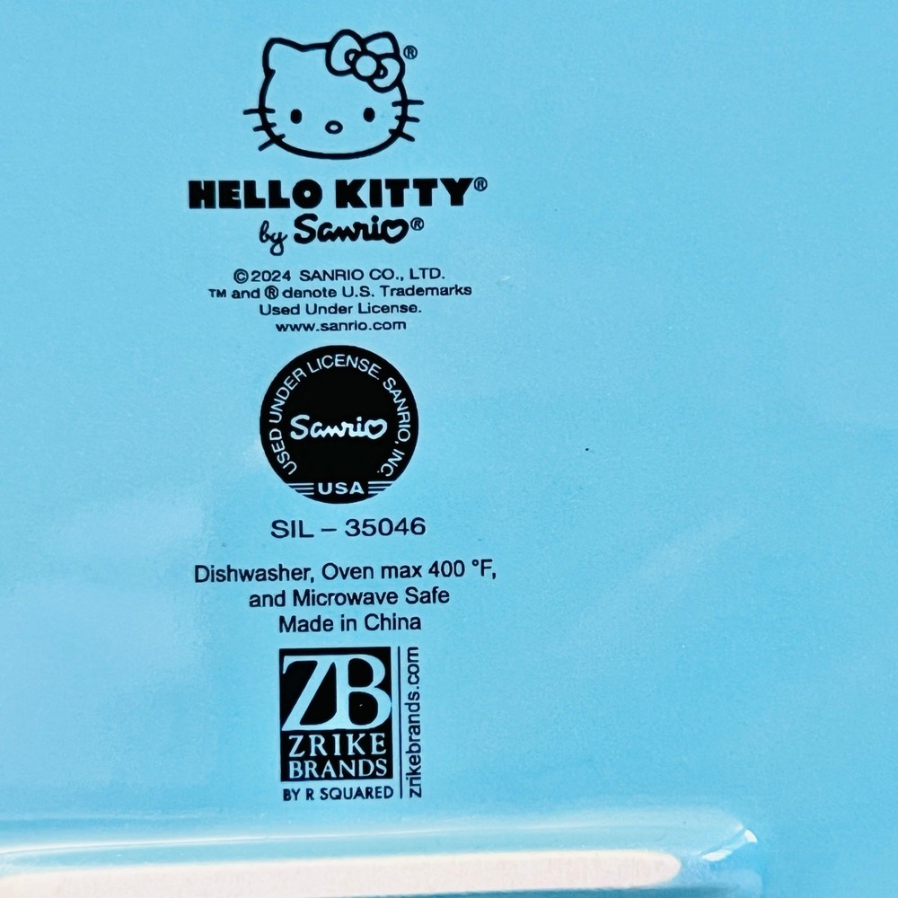 Hello Kitty Rectangular Baking Pan 12x8" Christmas Snow Globe Ceramic Casserole