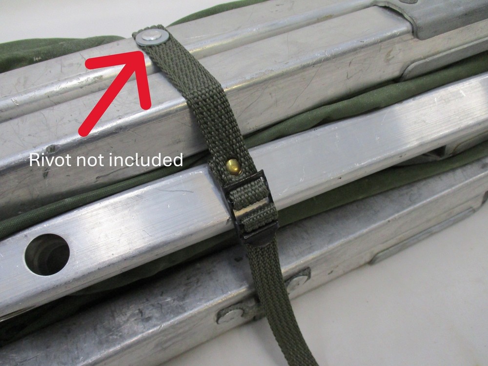 MILITARY ARMY COT REPLACEMENT WEBBING STRAP TIE DOWN FOLDING RETENTION KEEPER