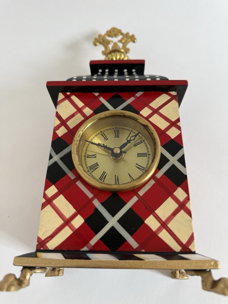 MACKENZIE CHILDS MARYLEBONE CARRIAGE CLOCK