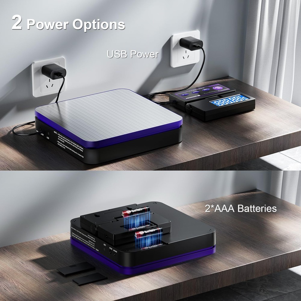 Digital Wireless Shipping Postal Scale 110lbs/0.1oz Accurate,Foldable LCD,Pac...