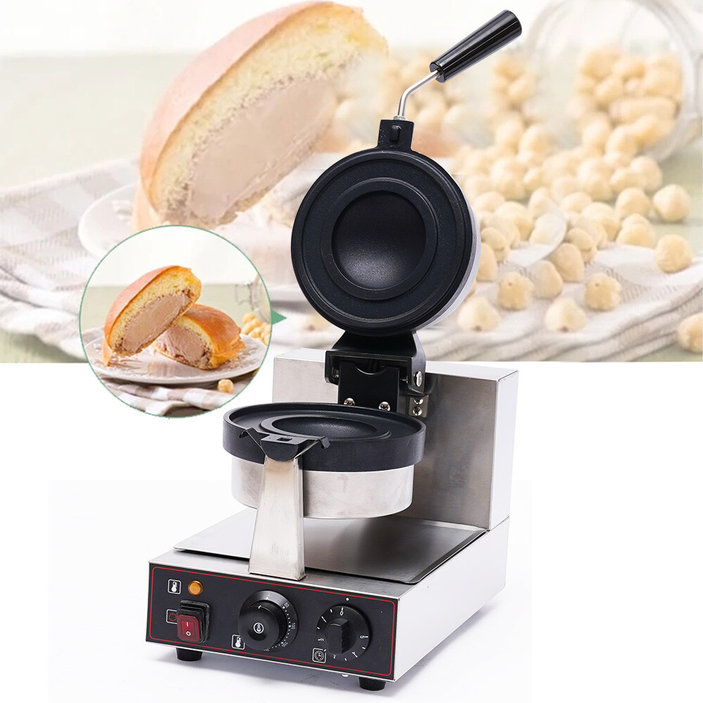 Electric Burger Waffle Maker Machine Panini Hamburger Press Baking Machine 1KW