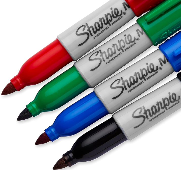 SHARPIE Mini Permanent Markers Fine Point Assorted Colors 4 Count