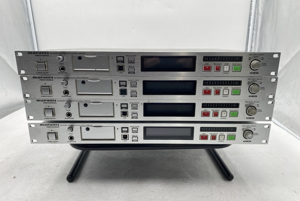 Lot of 4 Marantz PMD580 Rack-Mount CompactFlash Network Solid State Recorder