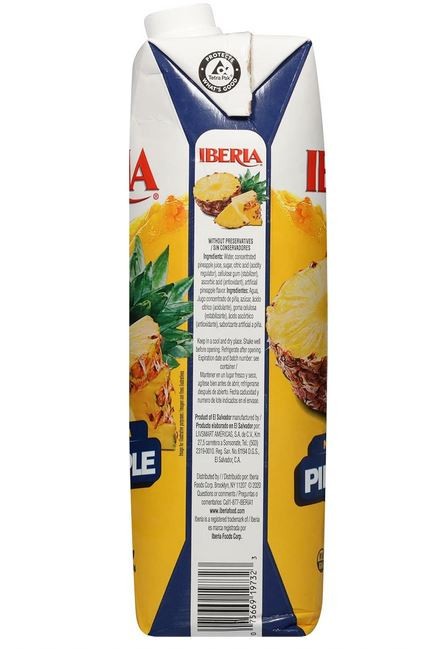 Iberia Pineapple Nectar, 33.8 Fl Oz, (Pack of 3)
