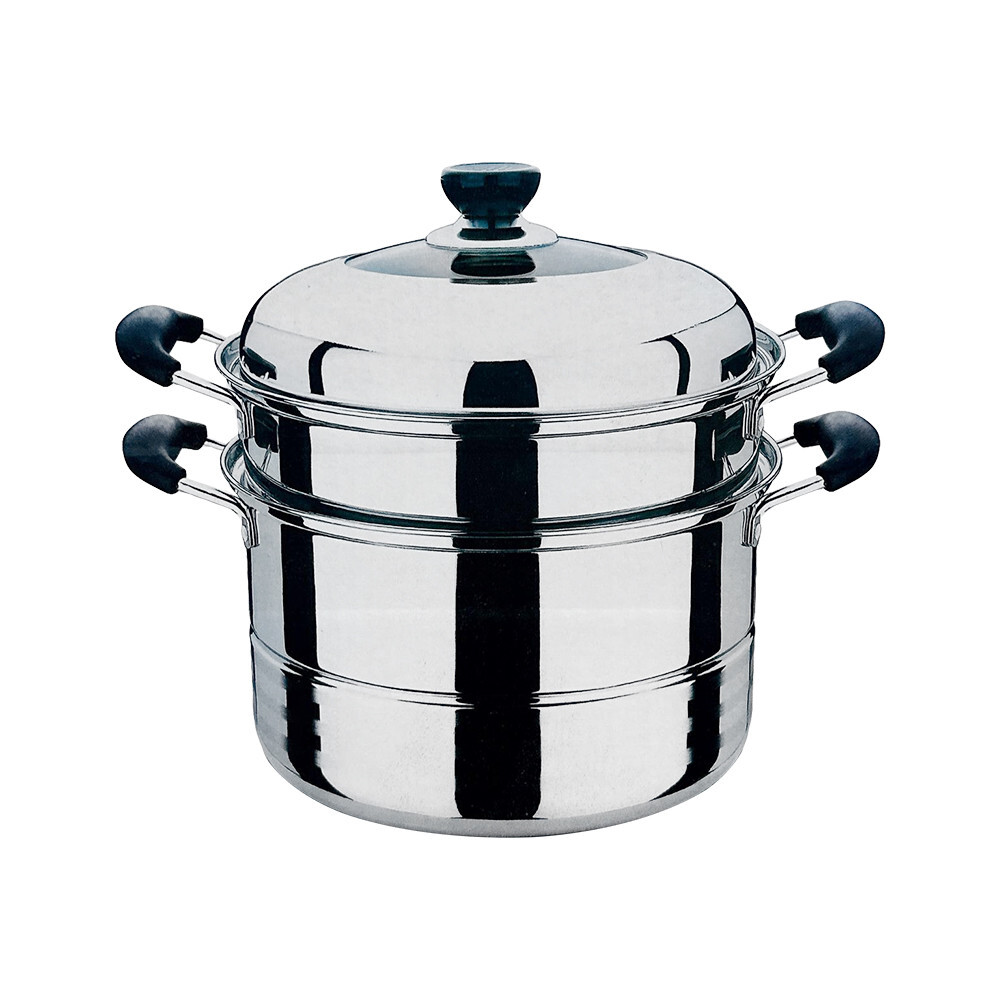 11" (28cm) Stainless Steel Steam Pot Multi-Layer Stack Steam Pot Boiler Cookware
