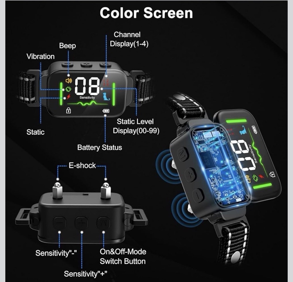 FDCELIGOO Dog Training Collar IP67 Waterproof.