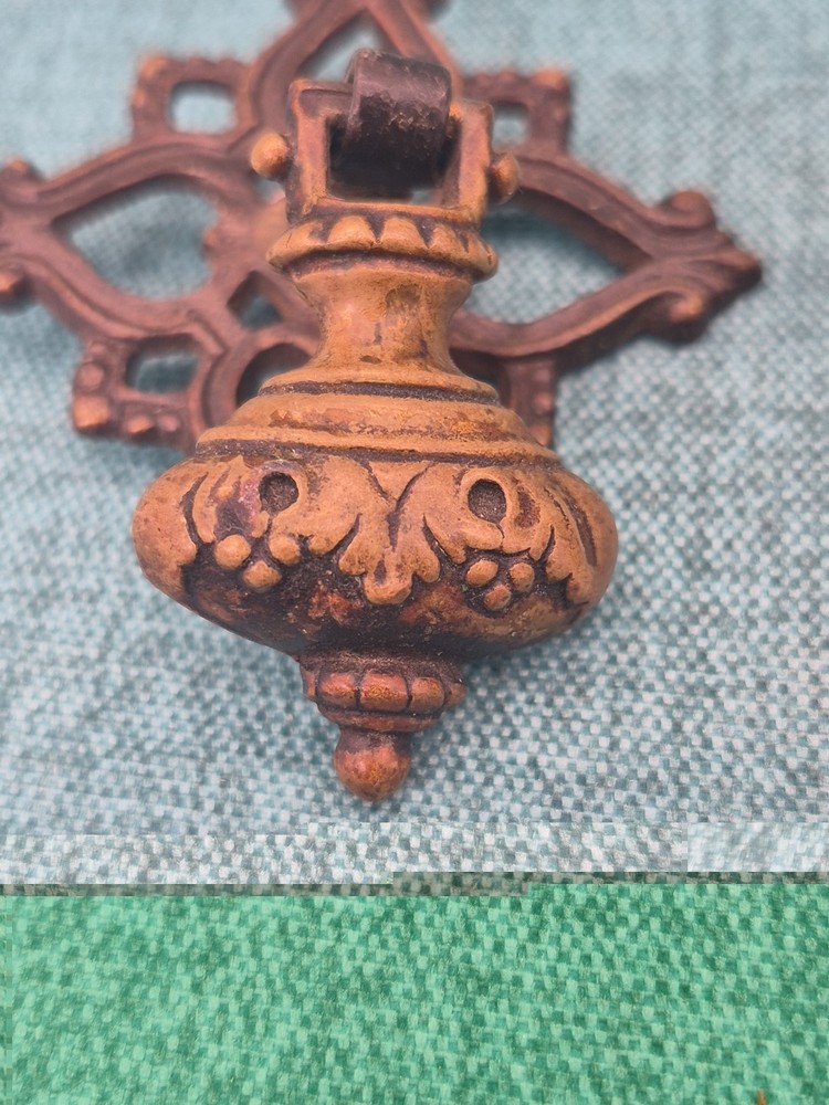 Antique Brass Hanging Drop Pulls Set of 2