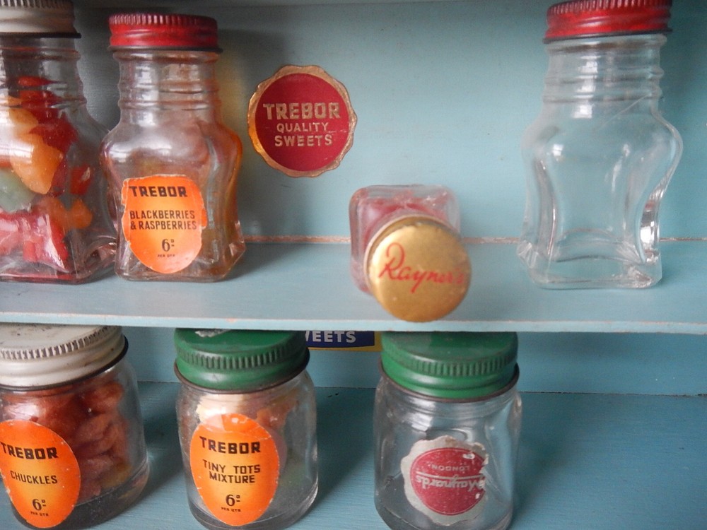 Original trebor sweets circle candy shop store counter top display