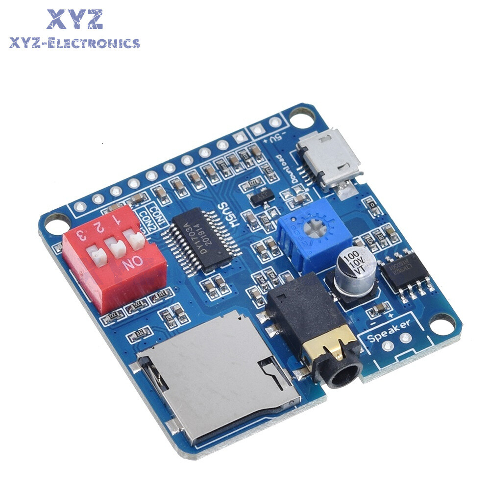 MP3 Player Voice Playback Module I/O Trigger UART Control SD/TF Card