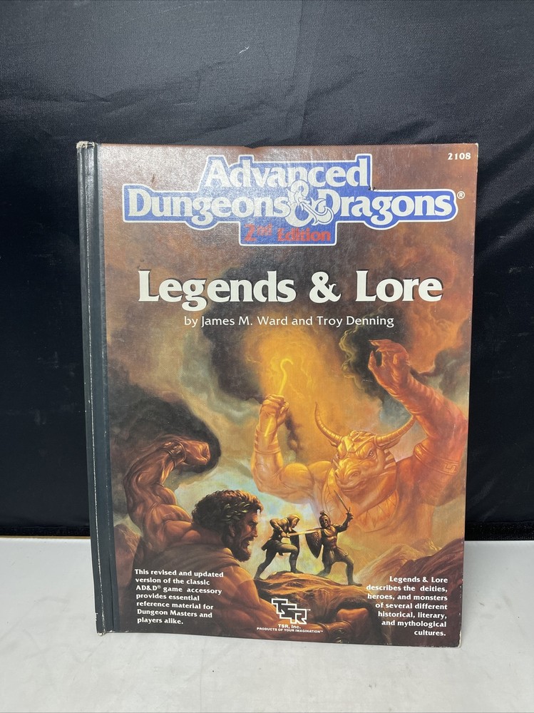 Legends & Lore - Advanced Dungeons & Dragons AD&D 2nd Edition TSR 2108 1990