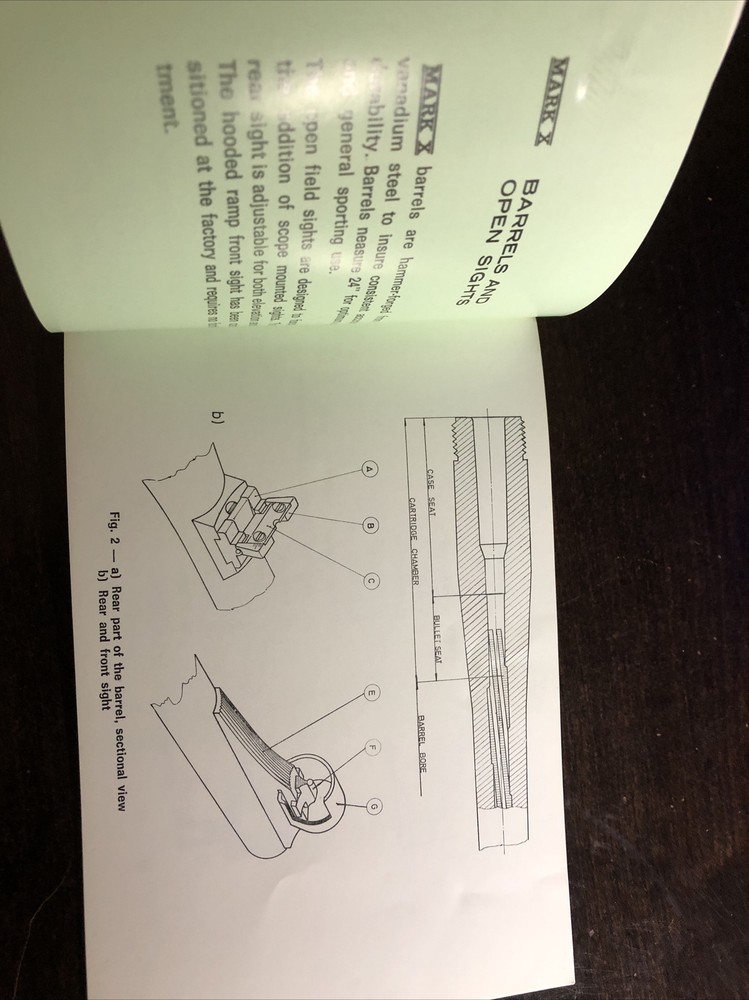 instruction manual Mark X precision sporting rifles X2