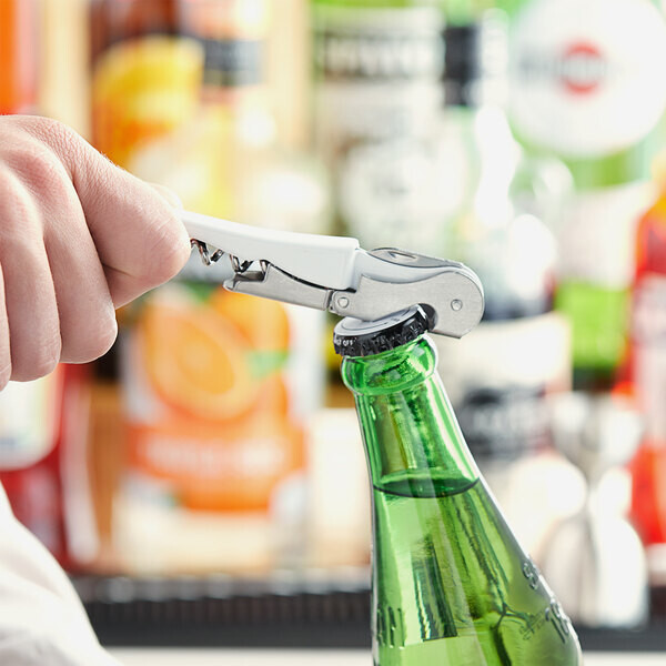 Acopa Waiter's Corkscrew with White Metal Handle