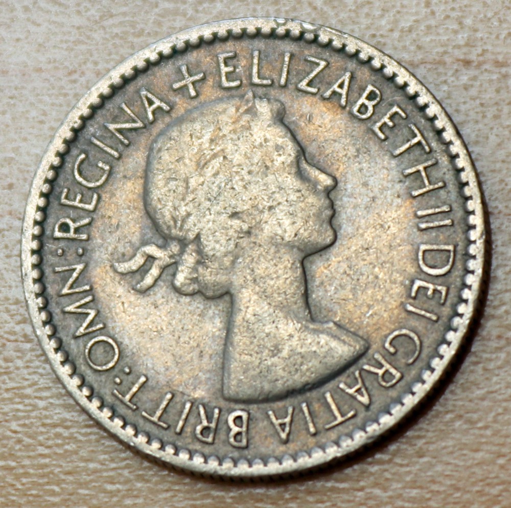 1953 Great Britain 6 Pence Wedding Coin
