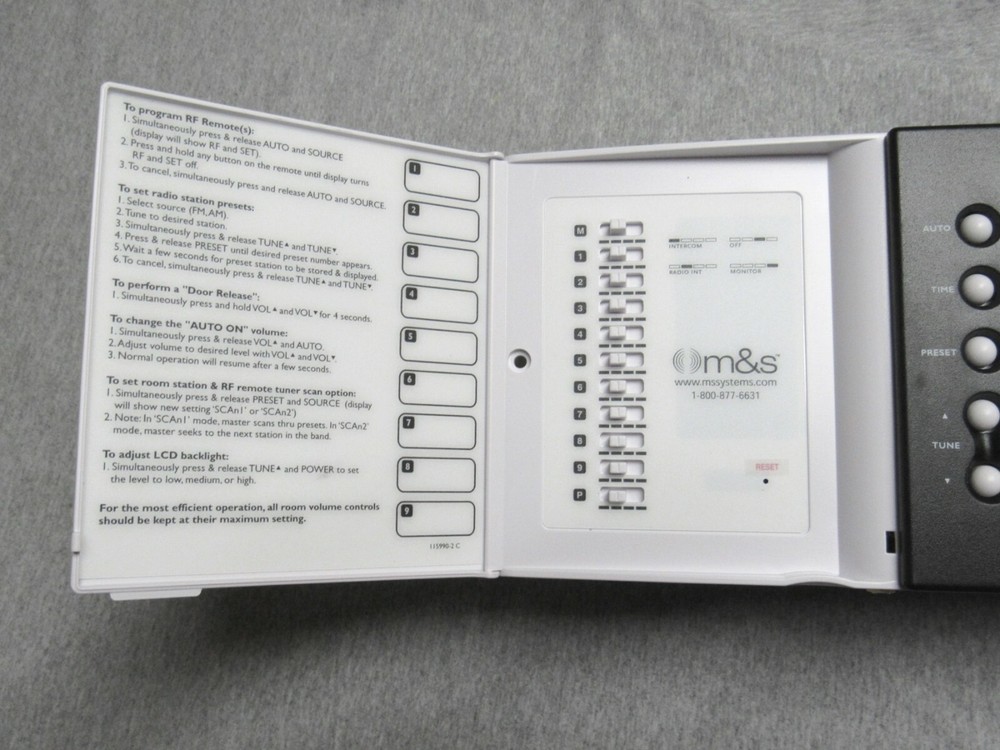 DMC3-4 White Intercom Master M&S Music & Sound