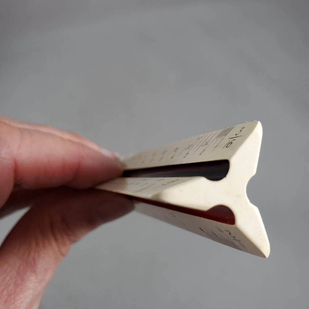 Faber Castell Triangular Engineering Ruler w/ Green Box 883/72 Germany Vintage