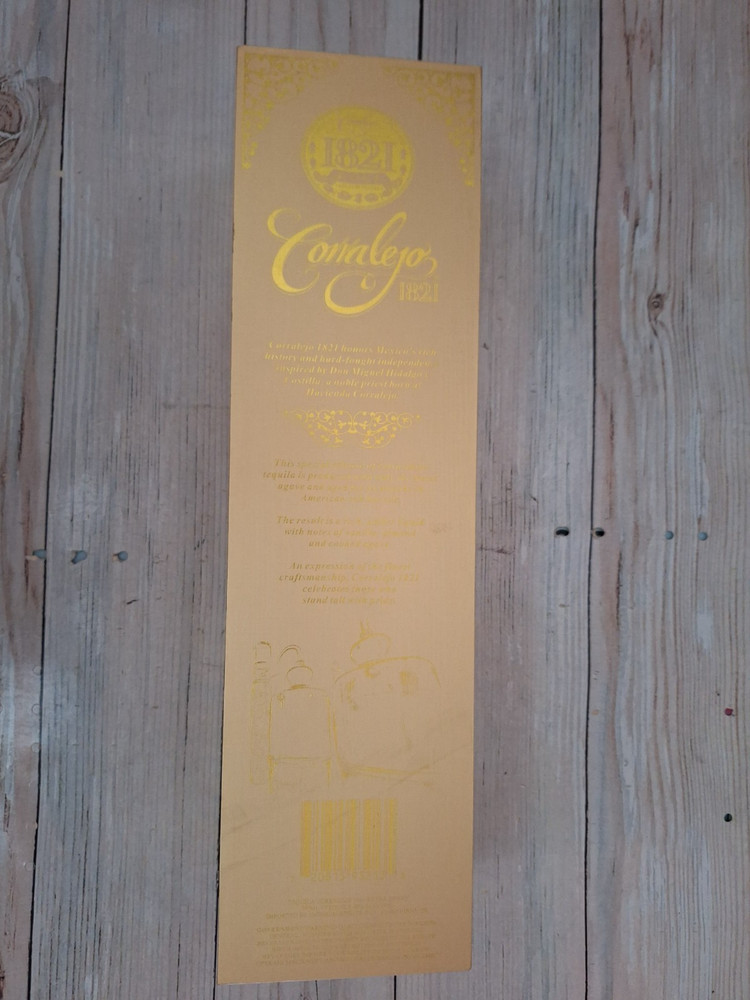 Empty Coralejo 1821 Tequila Extra Anejo empty Box
