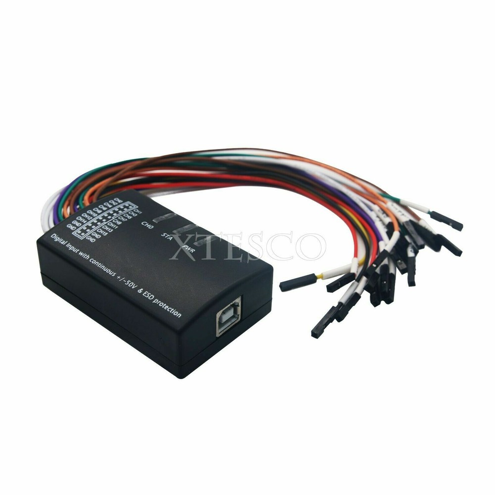 【USA】Mini 16 Logic Analyzer USB 100M Max Sample Rate 16CH Version 1.1.34