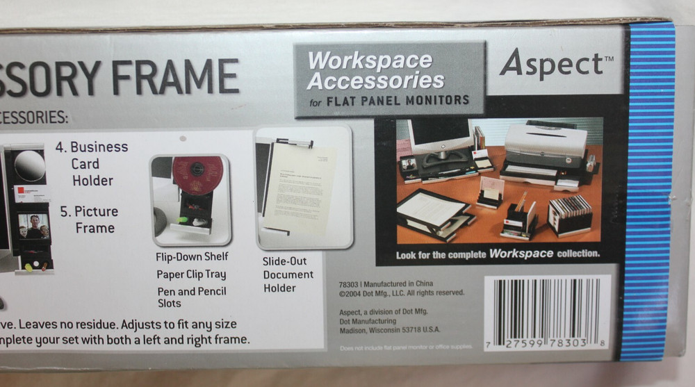 Monitor Mount Document Clip Computer Accessory Frame mirror note holder card vtg