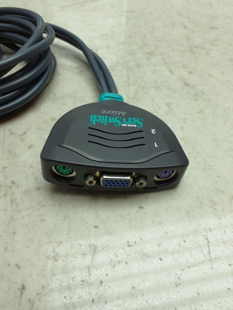 Black Box ServSwitch Micro Control 2 Computers W/ 1 Keyboard KVM Switch KV402A