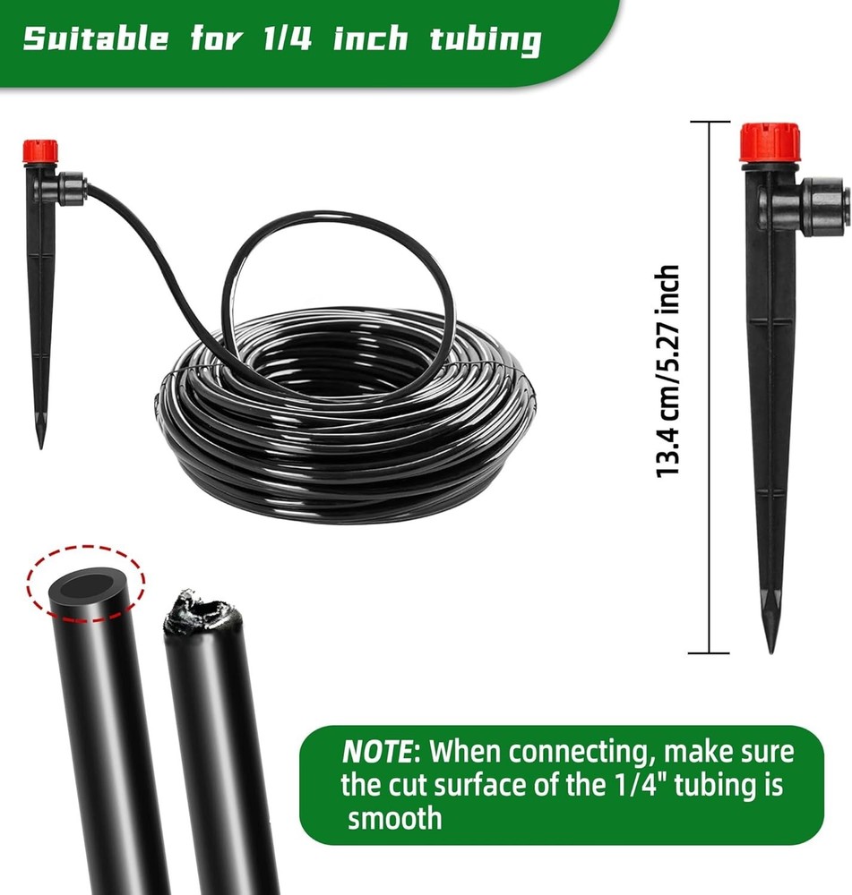 Push-to-Fit Drip Emitters - 360° Adjustable Sprayers for Garden Efficiency