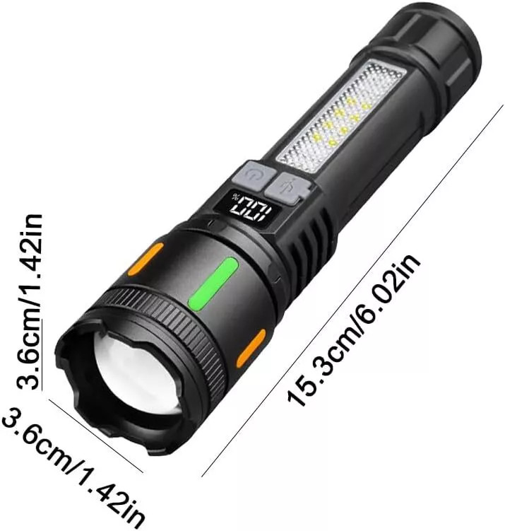 2x 99000000 Lumens Super Bright LED Tactical Flashlight Rechargeable Work Light