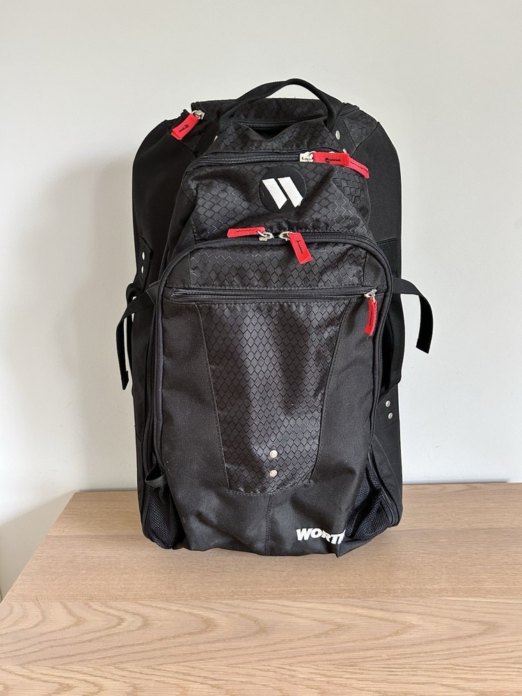 Rolling Worth Baseball Backpack Black