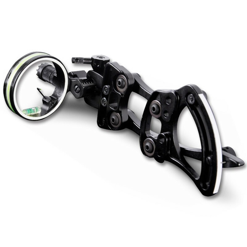 Archery Compound Bow Sight 1 Pin Professional Bow Sight Light Micro Adjustable ]