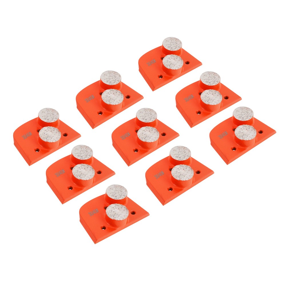 9Pcs Diamond Grinding Wheels Discs Concrete Leveling 30/40 Grits Medium Bond