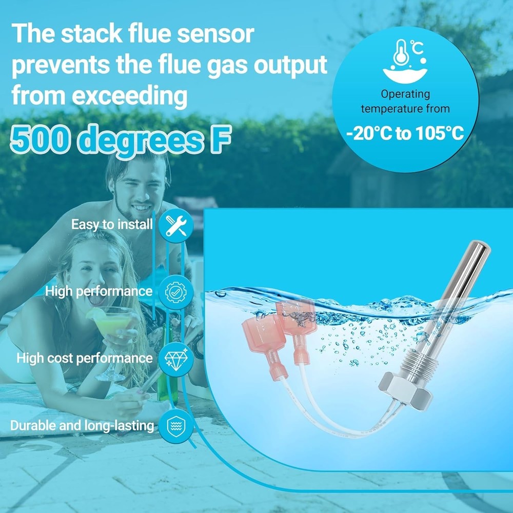 High-Quality Replacement Flue Sensor for Pentair MasterTemp & Sta-Rite Heaters