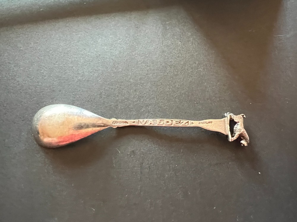 Sterling Silver Alaska Souvenir Engraved Ram Spoon