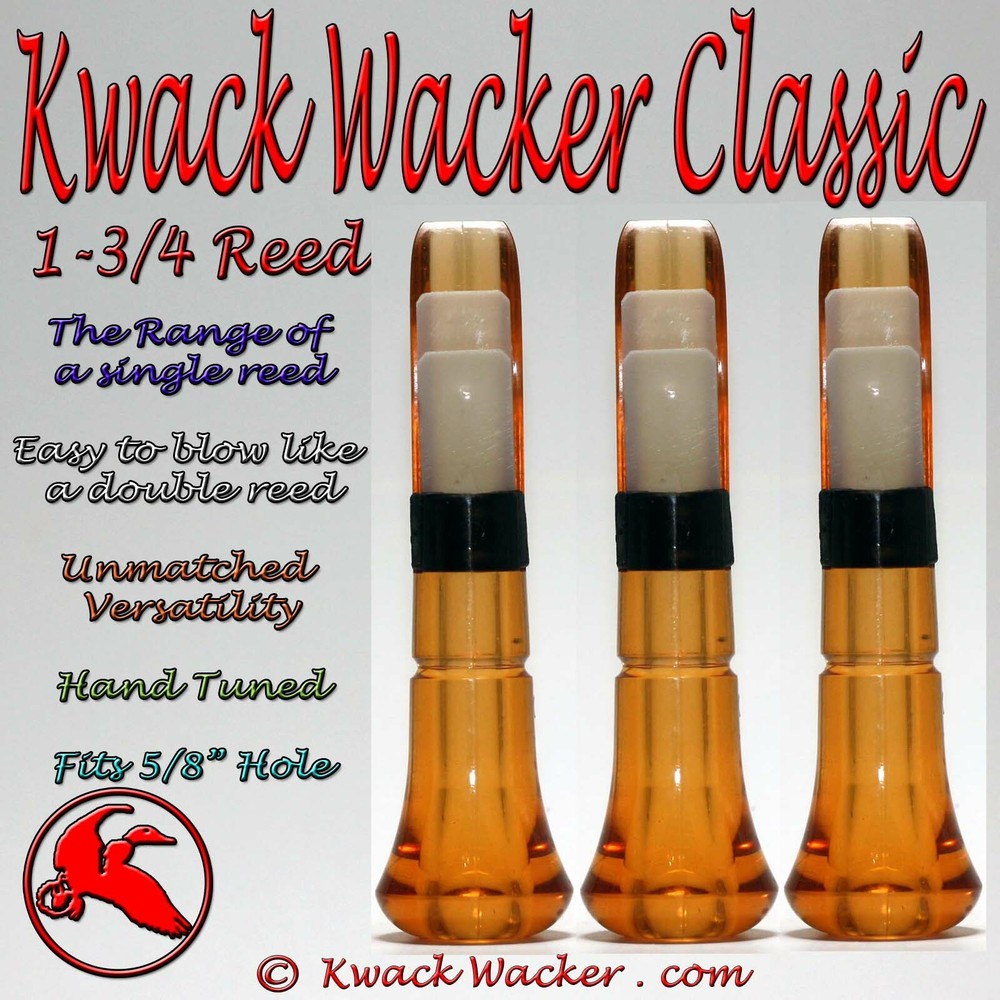 Duck call Inserts Kwack Wacker Classic 1-3/4 Reed 3 Pack