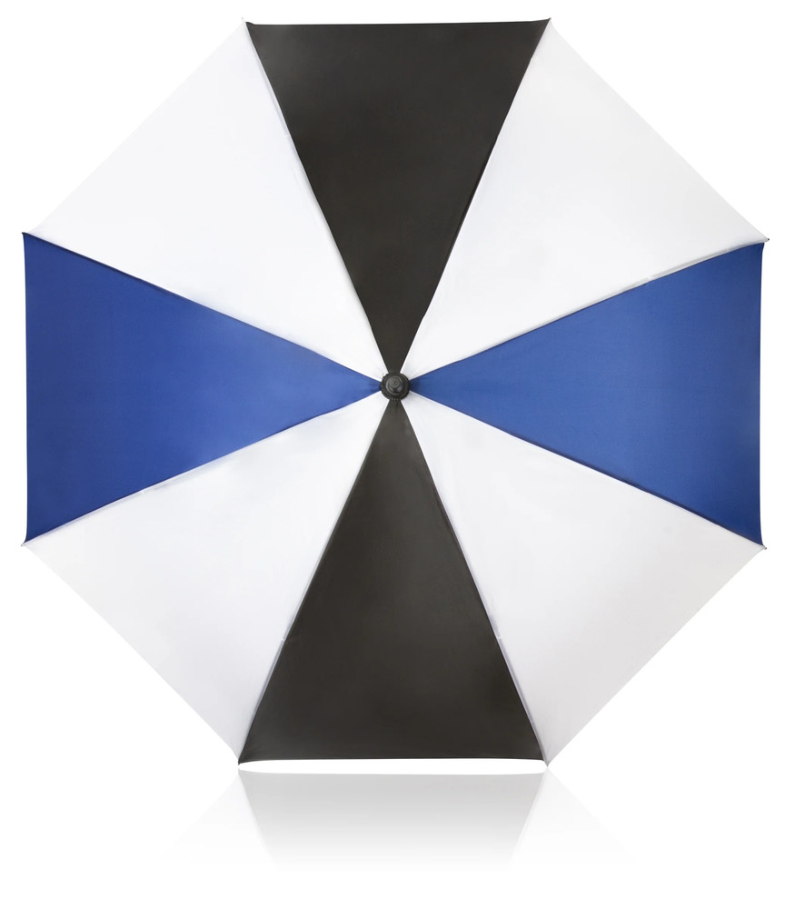 60-Inch Auto Open Golf Umbrella, Black/White/Royal