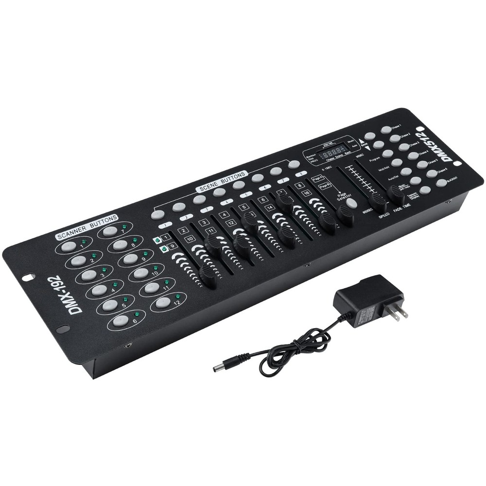 DMX 512 Controller, 192 Channel DMX Light Controller Stage Lighting Console f...