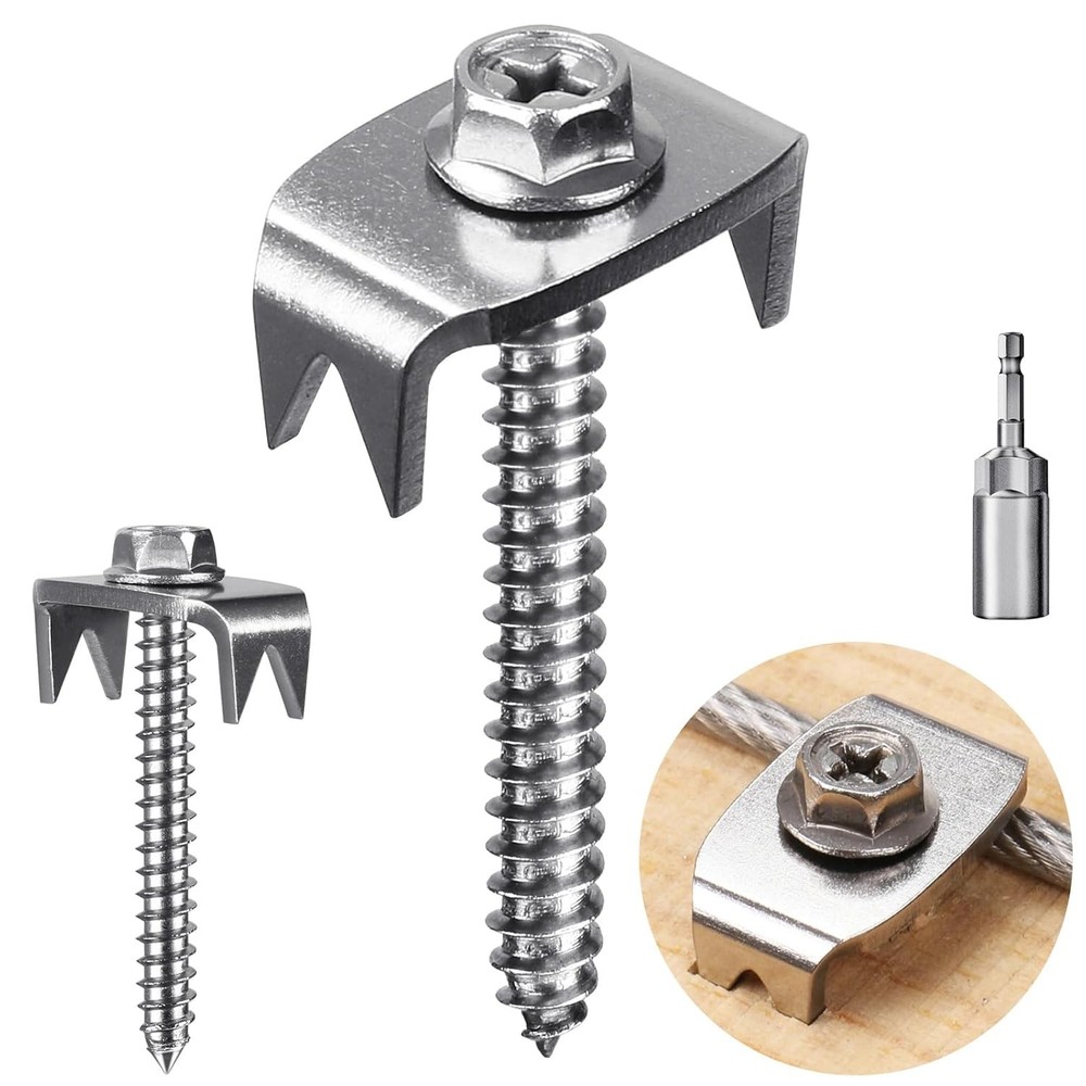 Stainless Steel Fence Staples 50pcs Insaga Reusable