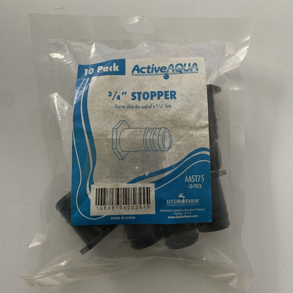 Active Aqua 3/4” Stopper Irrigation Fitting  (Quantity 10) AAST75 NEW