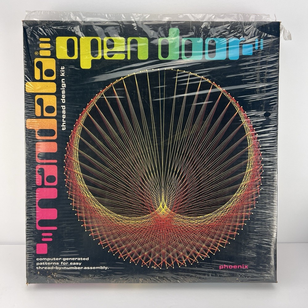 Vintage Thread Art Kit Abstract Phoenix Large 3D Open Door