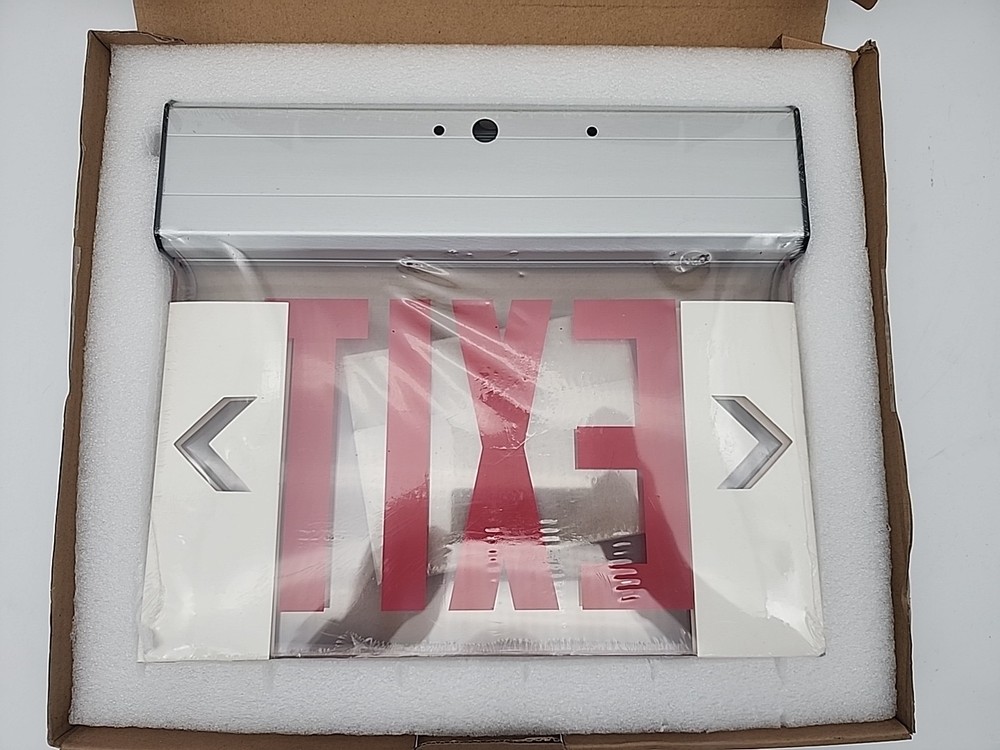 Commercial Electric LED Edge-Lit Exit Sign w/ Battery Backup – Open Box
